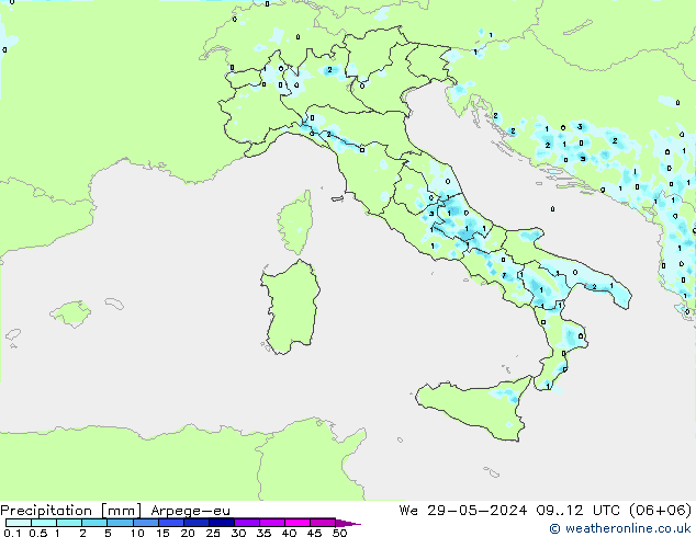 Srážky Arpege-eu St 29.05.2024 12 UTC