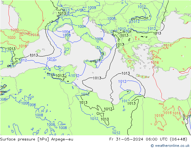 ciśnienie Arpege-eu pt. 31.05.2024 06 UTC