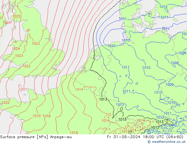 Yer basıncı Arpege-eu Cu 31.05.2024 18 UTC