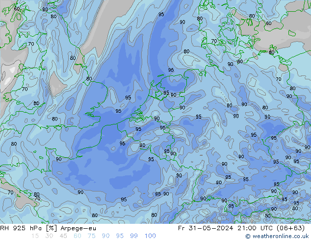 925 hPa Nispi Nem Arpege-eu Cu 31.05.2024 21 UTC