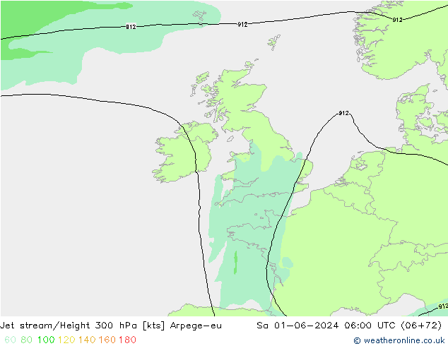 Prąd strumieniowy Arpege-eu so. 01.06.2024 06 UTC