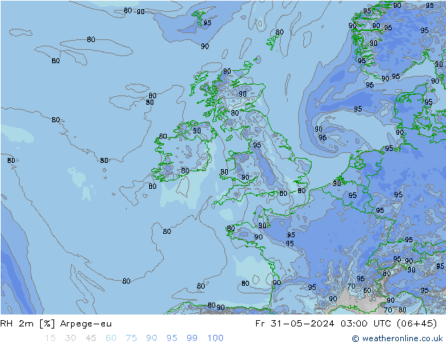 RH 2m Arpege-eu pt. 31.05.2024 03 UTC