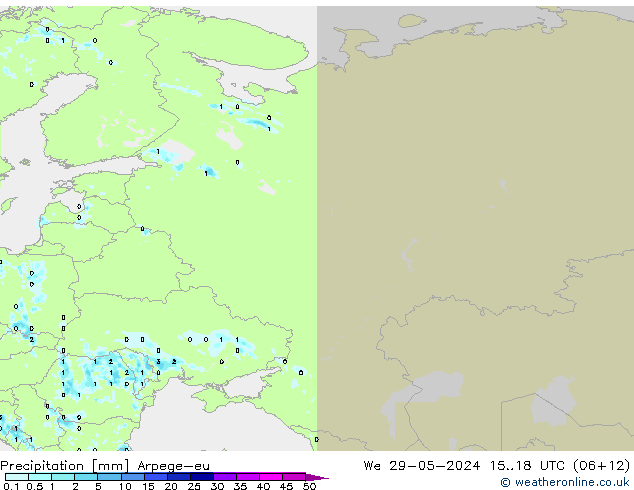 precipitação Arpege-eu Qua 29.05.2024 18 UTC