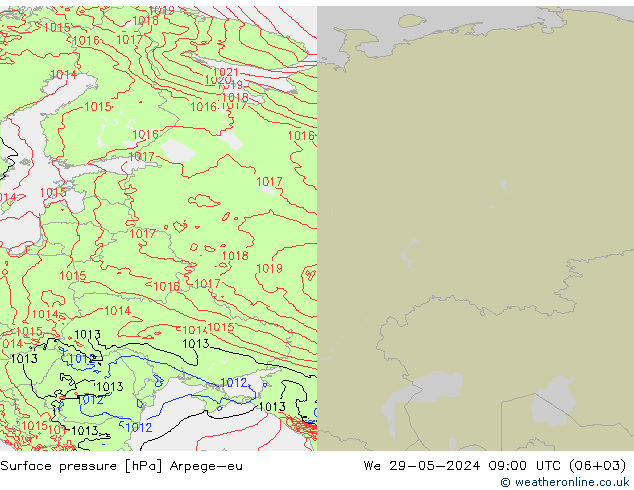 Yer basıncı Arpege-eu Çar 29.05.2024 09 UTC