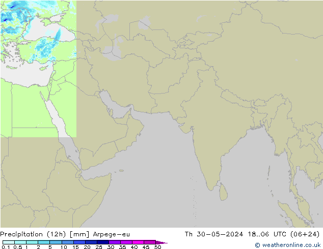 Yağış (12h) Arpege-eu Per 30.05.2024 06 UTC