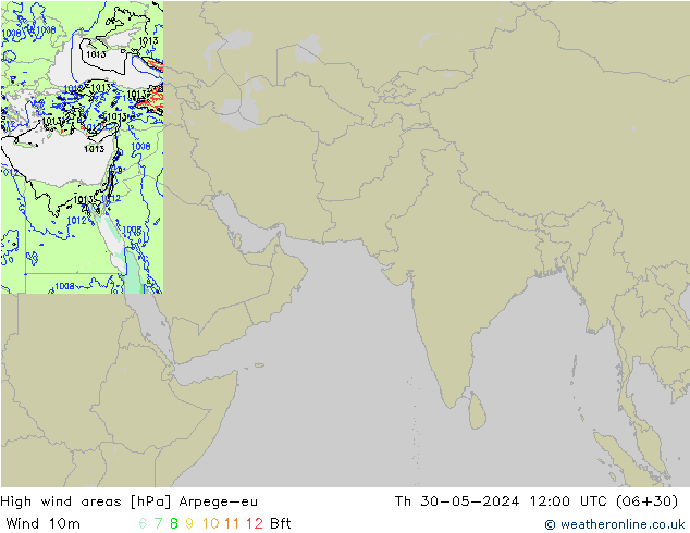 Izotacha Arpege-eu czw. 30.05.2024 12 UTC
