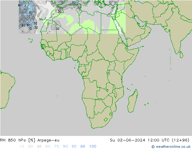 RV 850 hPa Arpege-eu zo 02.06.2024 12 UTC