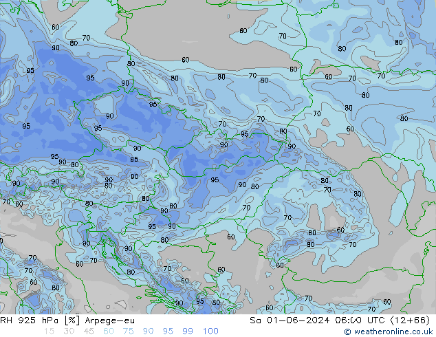 RV 925 hPa Arpege-eu za 01.06.2024 06 UTC