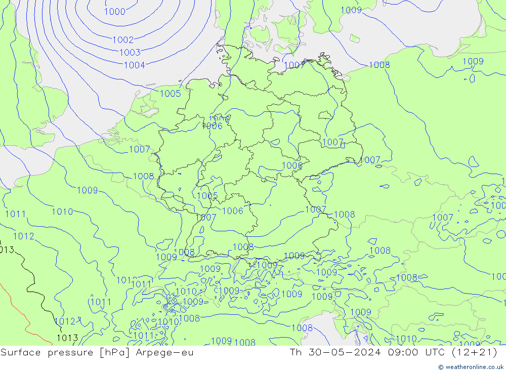 pression de l'air Arpege-eu jeu 30.05.2024 09 UTC