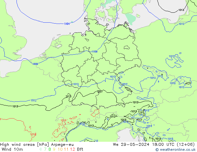 Izotacha Arpege-eu śro. 29.05.2024 18 UTC