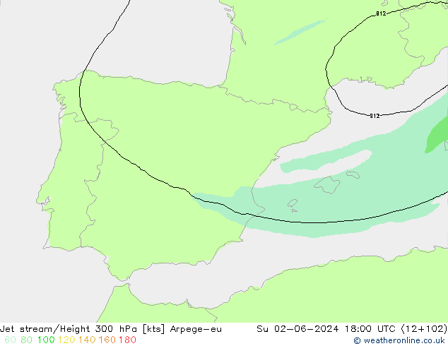 Courant-jet Arpege-eu dim 02.06.2024 18 UTC