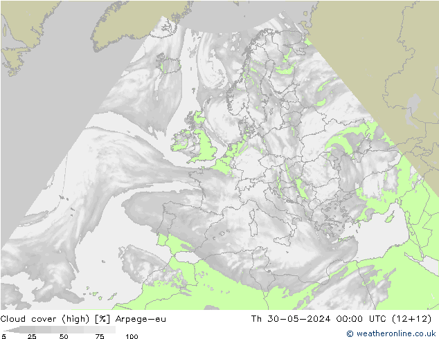 облака (средний) Arpege-eu чт 30.05.2024 00 UTC