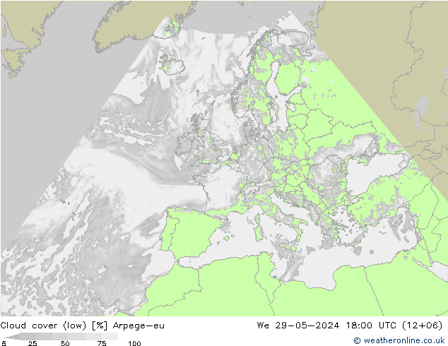 Bulutlar (düşük) Arpege-eu Çar 29.05.2024 18 UTC