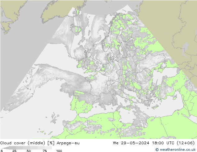 Bewolking (Middelb.) Arpege-eu wo 29.05.2024 18 UTC