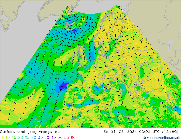  10 m Arpege-eu  01.06.2024 00 UTC