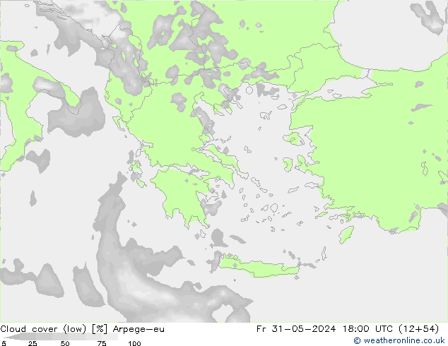 zachmurzenie (niskie) Arpege-eu pt. 31.05.2024 18 UTC