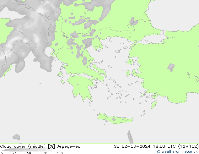Bulutlar (orta) Arpege-eu Paz 02.06.2024 18 UTC