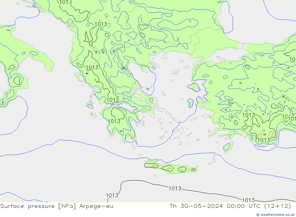 Yer basıncı Arpege-eu Per 30.05.2024 00 UTC