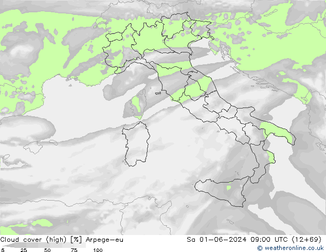 Bulutlar (yüksek) Arpege-eu Cts 01.06.2024 09 UTC