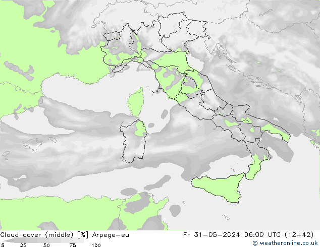 облака (средний) Arpege-eu пт 31.05.2024 06 UTC