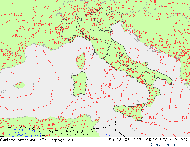 ciśnienie Arpege-eu nie. 02.06.2024 06 UTC