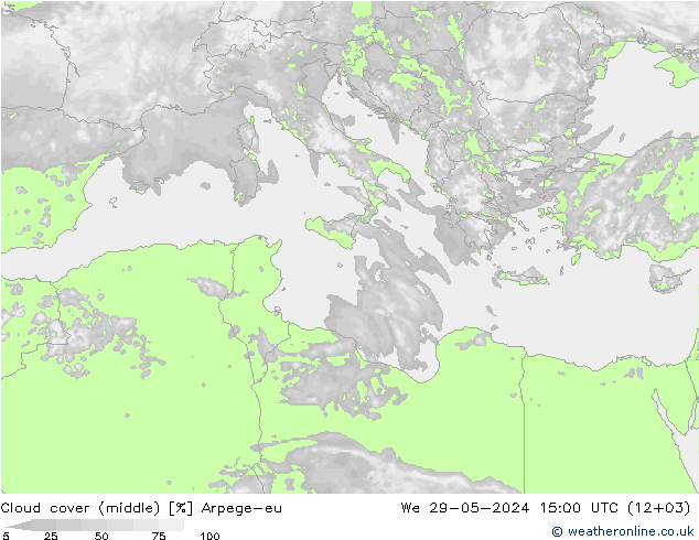 Wolken (mittel) Arpege-eu Mi 29.05.2024 15 UTC