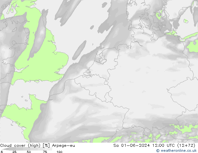 nuvens (high) Arpege-eu Sáb 01.06.2024 12 UTC