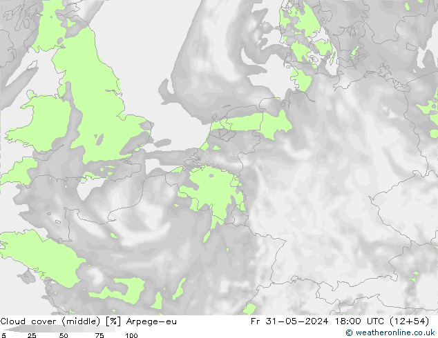 Nubi medie Arpege-eu ven 31.05.2024 18 UTC
