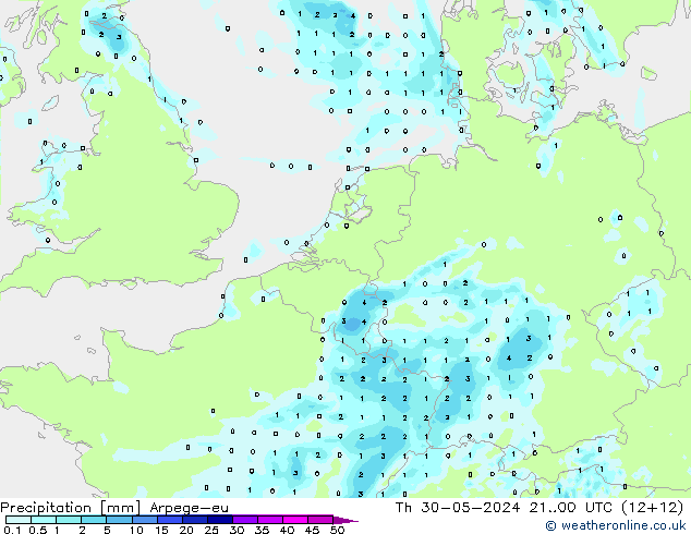 Yağış Arpege-eu Per 30.05.2024 00 UTC