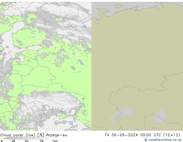 Wolken (tief) Arpege-eu Do 30.05.2024 00 UTC