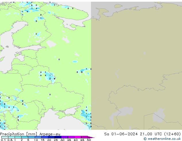 Precipitation Arpege-eu Sa 01.06.2024 00 UTC