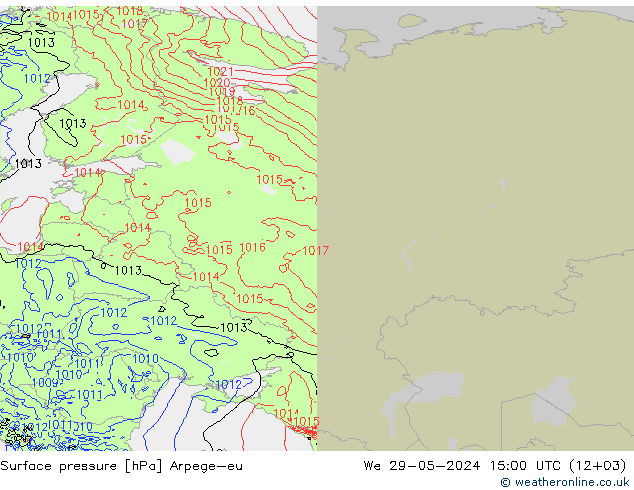 Luchtdruk (Grond) Arpege-eu wo 29.05.2024 15 UTC