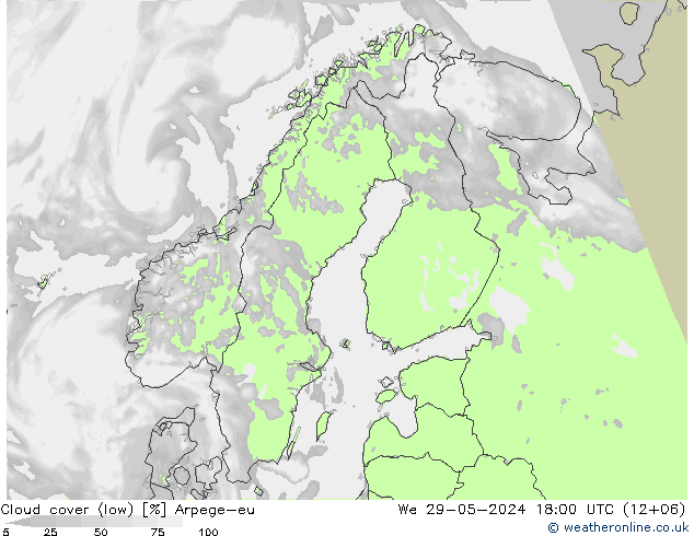 Wolken (tief) Arpege-eu Mi 29.05.2024 18 UTC