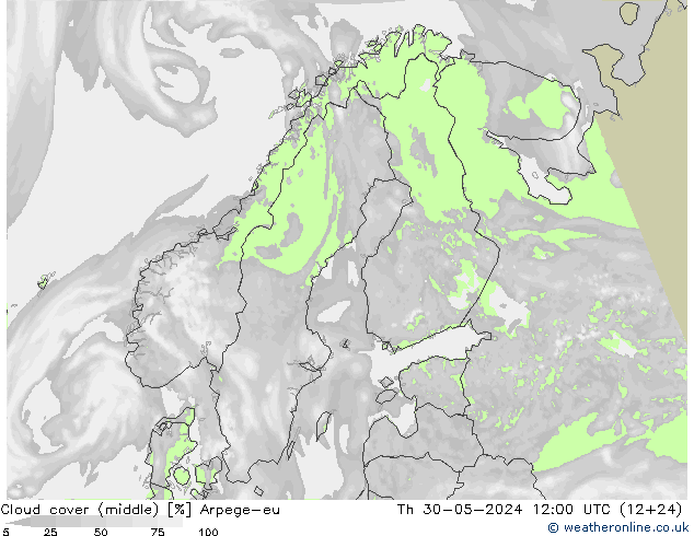 Wolken (mittel) Arpege-eu Do 30.05.2024 12 UTC