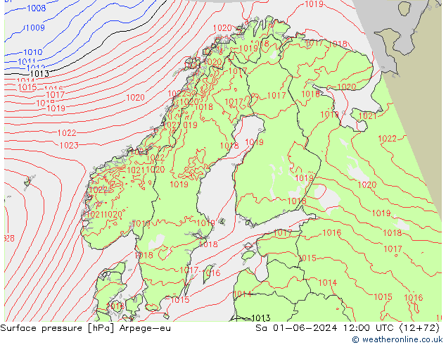 pressão do solo Arpege-eu Sáb 01.06.2024 12 UTC
