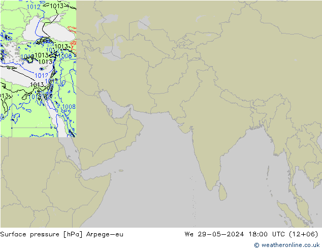 Surface pressure Arpege-eu We 29.05.2024 18 UTC