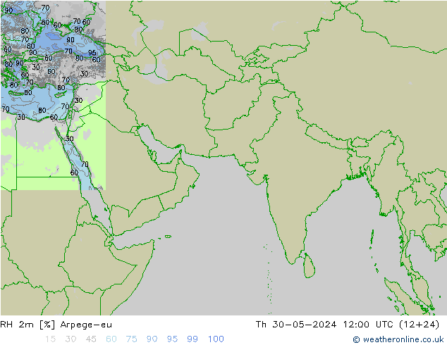 RH 2m Arpege-eu чт 30.05.2024 12 UTC