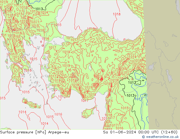 Yer basıncı Arpege-eu Cts 01.06.2024 00 UTC