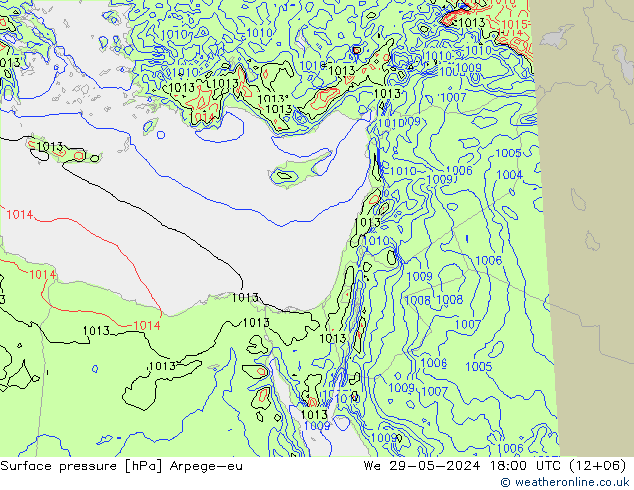 приземное давление Arpege-eu ср 29.05.2024 18 UTC