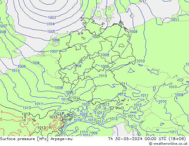 Yer basıncı Arpege-eu Per 30.05.2024 00 UTC