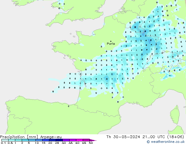 Yağış Arpege-eu Per 30.05.2024 00 UTC