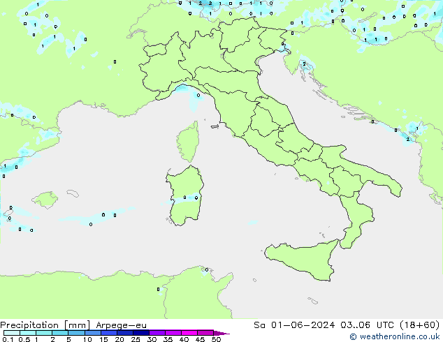 Yağış Arpege-eu Cts 01.06.2024 06 UTC