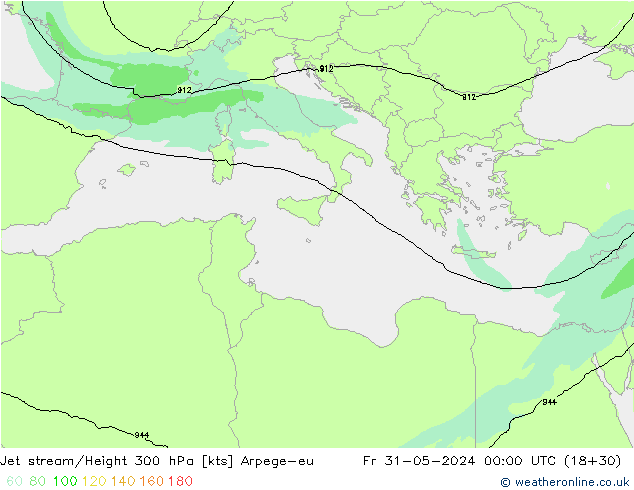 Courant-jet Arpege-eu ven 31.05.2024 00 UTC