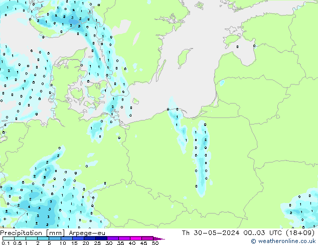 Yağış Arpege-eu Per 30.05.2024 03 UTC