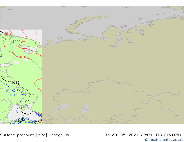 Yer basıncı Arpege-eu Per 30.05.2024 00 UTC