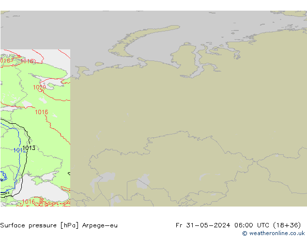 Yer basıncı Arpege-eu Cu 31.05.2024 06 UTC