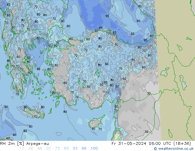 RH 2m Arpege-eu Fr 31.05.2024 06 UTC