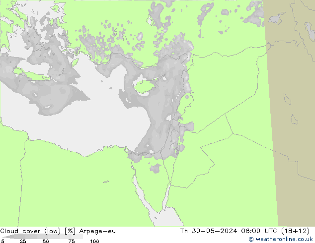 Nubes bajas Arpege-eu jue 30.05.2024 06 UTC