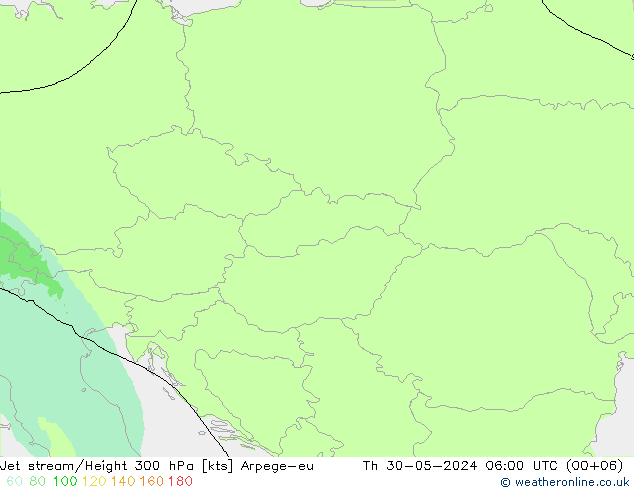 Jet stream Arpege-eu Qui 30.05.2024 06 UTC