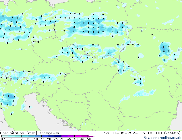 Neerslag Arpege-eu za 01.06.2024 18 UTC